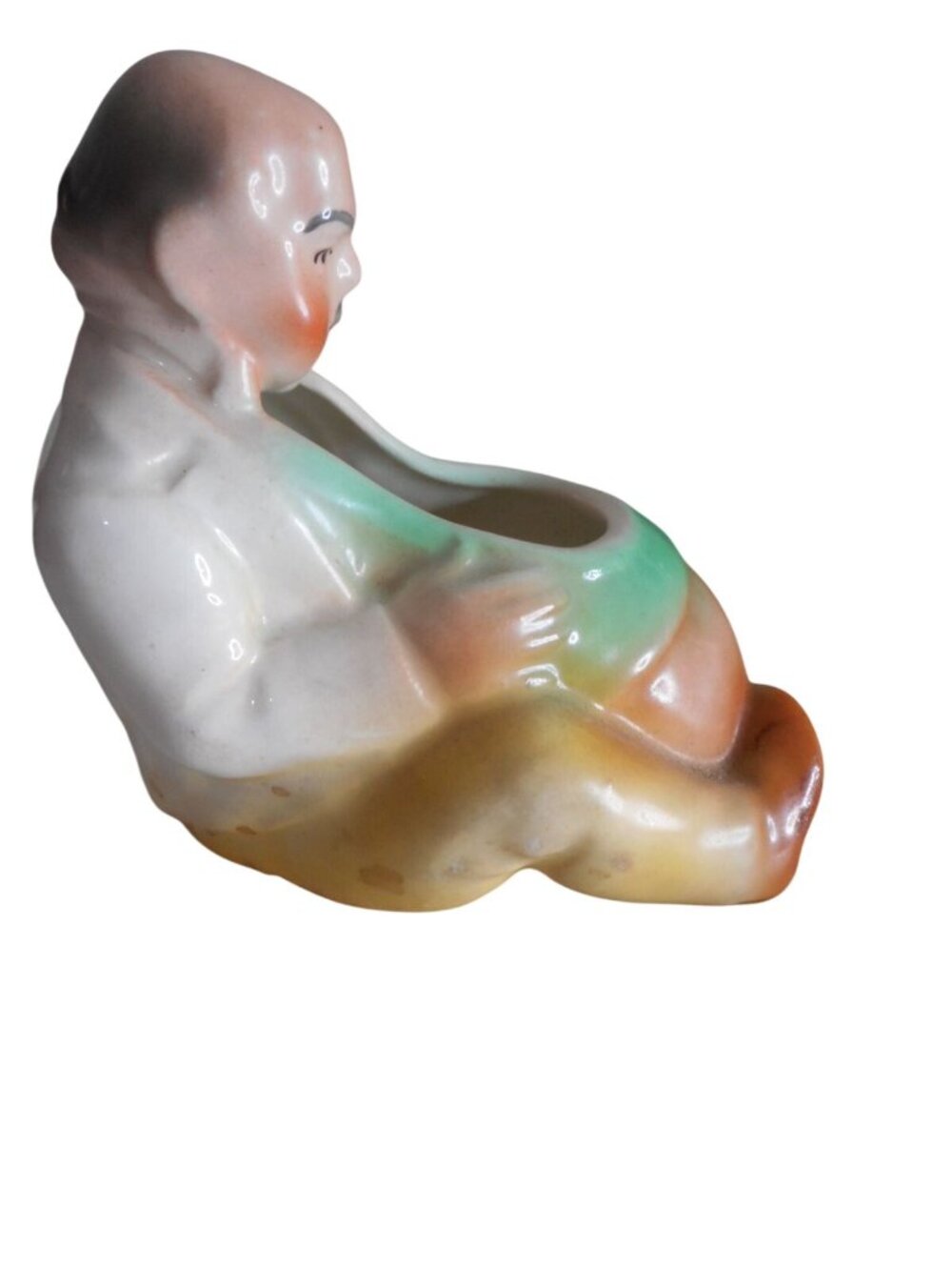 Vintage Czech Pottery Fat Man Pipe Holder Ashtray Planter Czechoslovakia - Picture 4 of 6